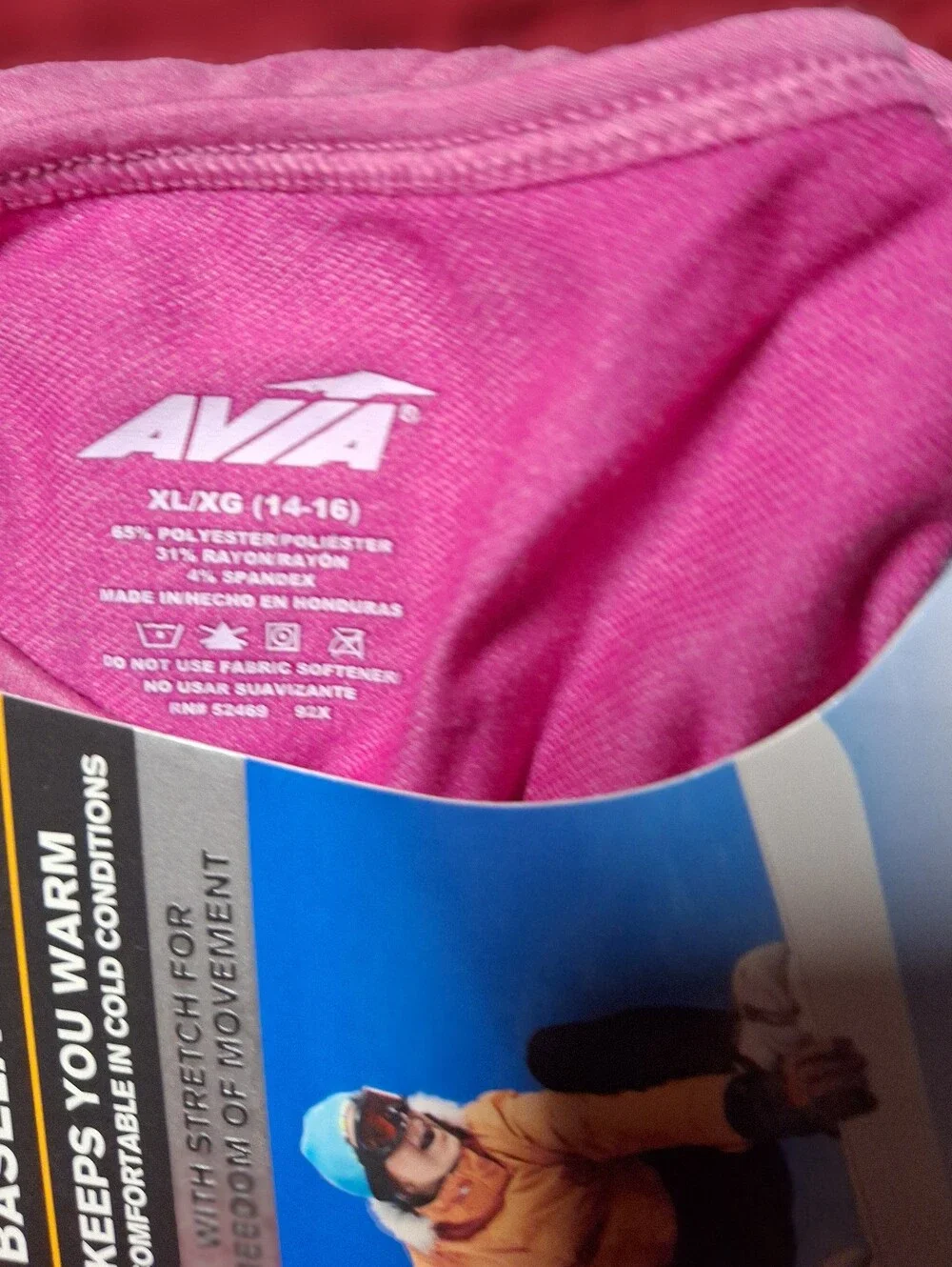 Avia Girls' Pink Performance Baselayer Set - Flex-Tech